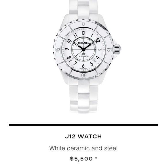 CHANEL J12 WHITE CERAMIC WATCH - Picture 2 of 8